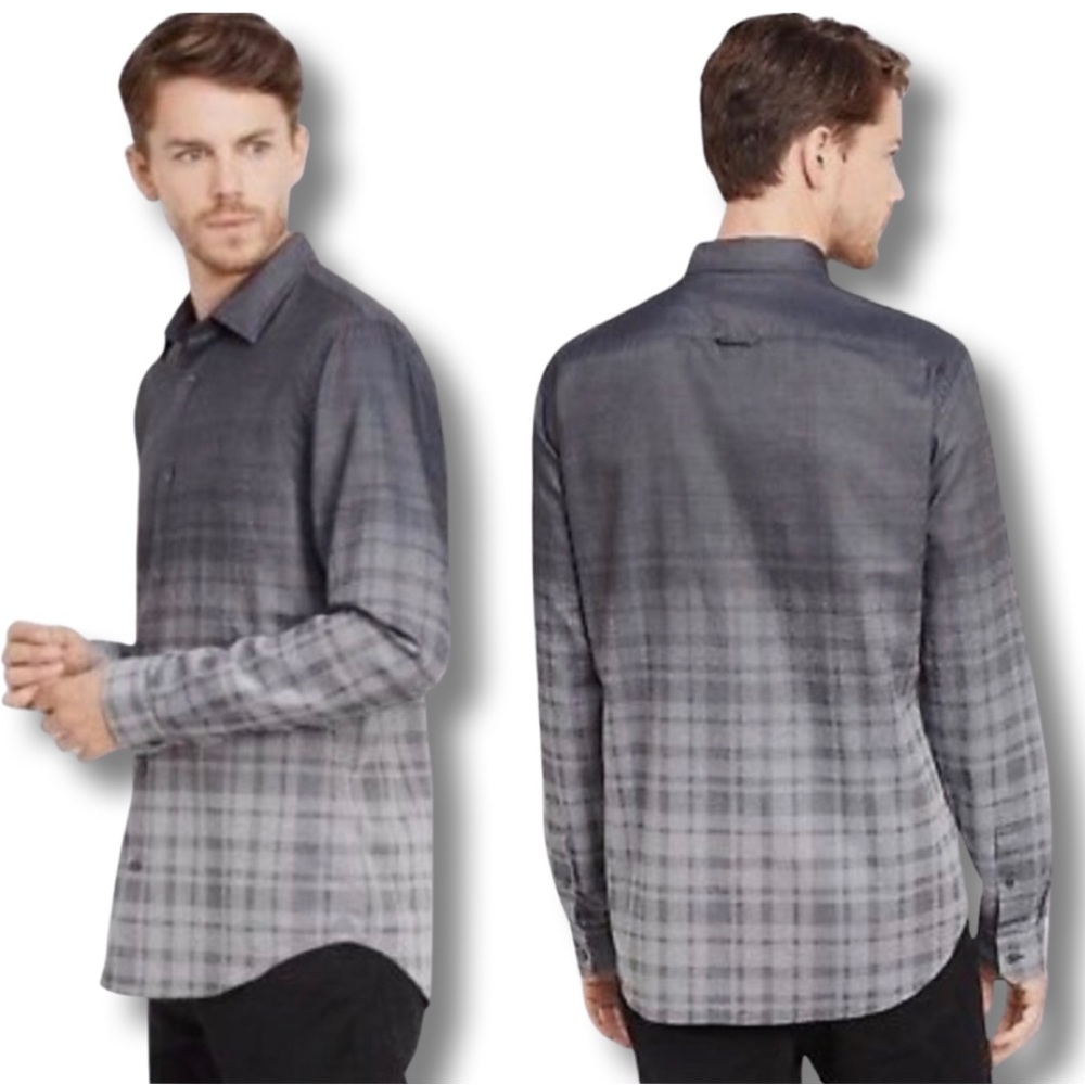 Vince Melrose Dégradé Jacquard Button Up Shirt